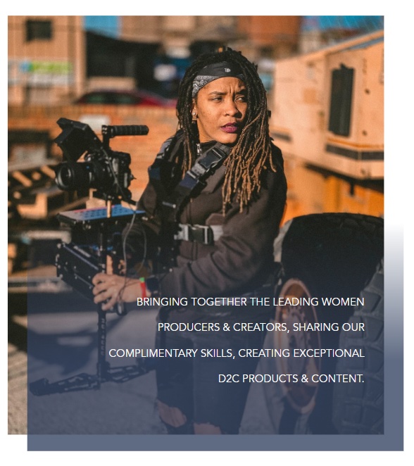 A female filmmaker operating a camera rig — bringing together leading women producers and creators