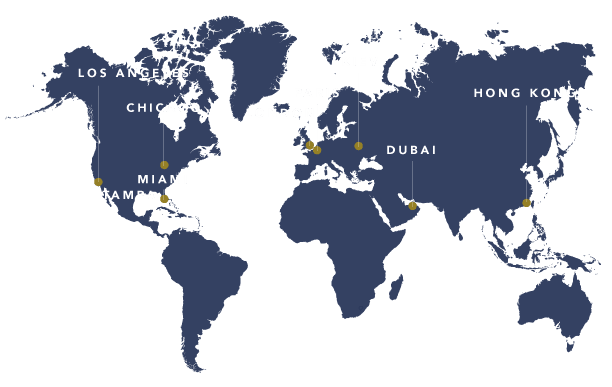 World map of the Sisters First Productions global team